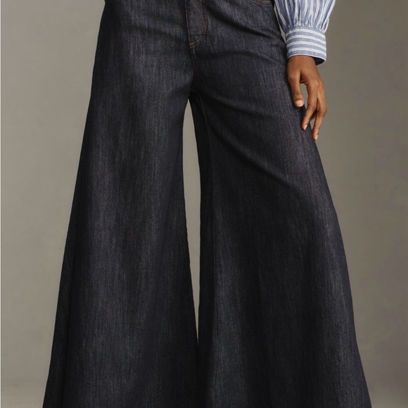 High Waisted Ultra Wide Leg Flare Jeans - Picture 5 of 7